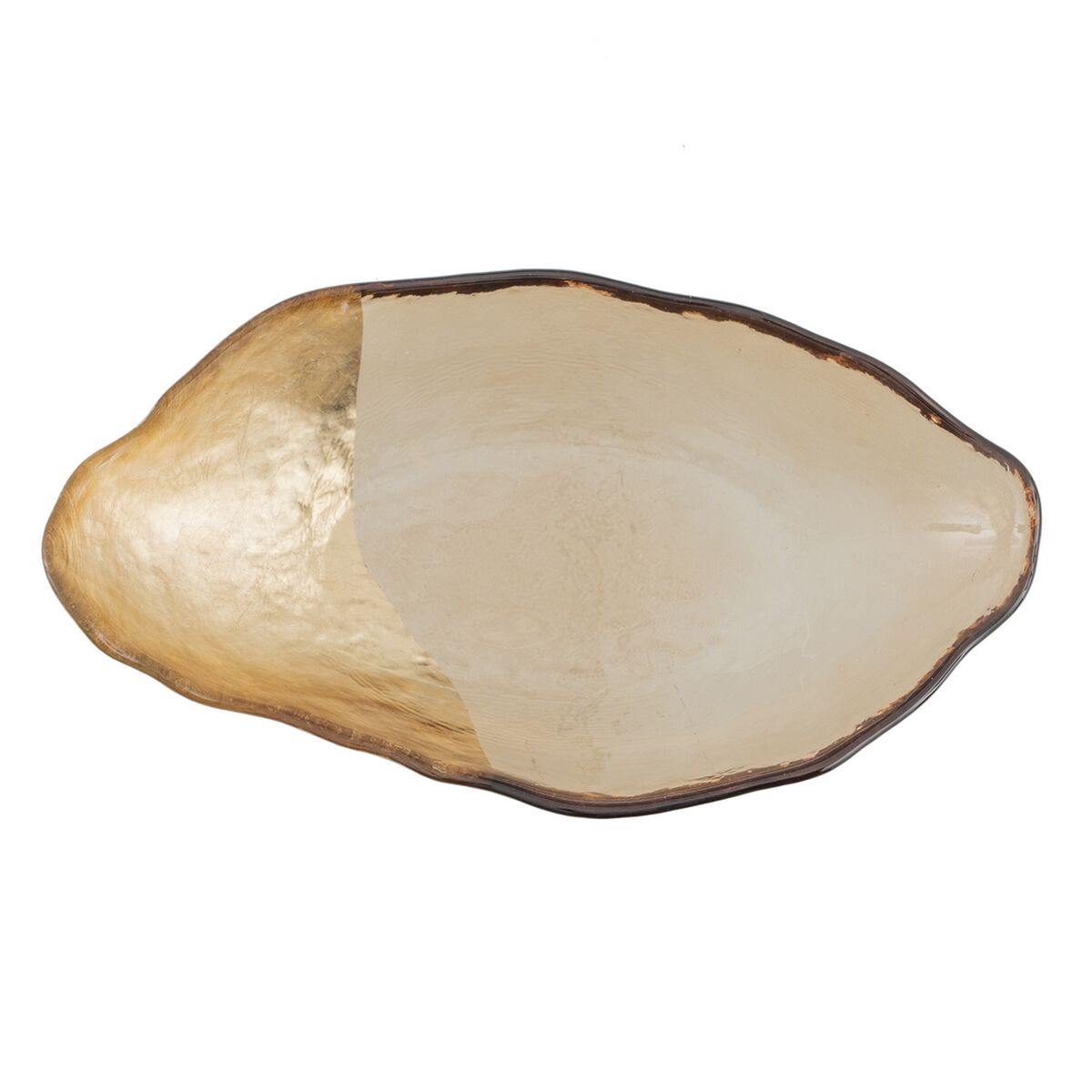 Centerpiece Golden Glass 23 x 13 cm 23 x 13 x 6 cm